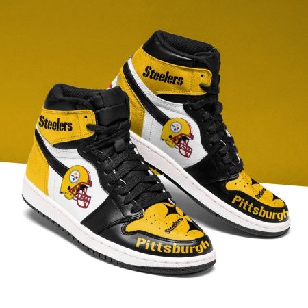 Pittsburgh Steelers NFL AJ1 High Sneakers Shoes For Men And Women