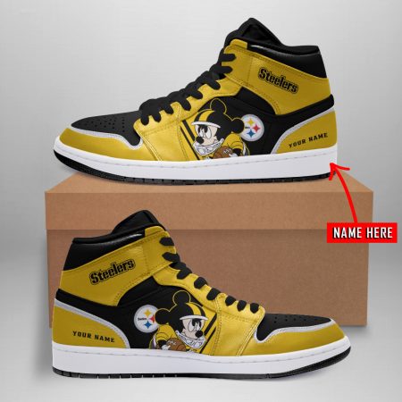 Pittsburgh Steelers NFL AJ1 High Sneakers Shoes For Men And Women