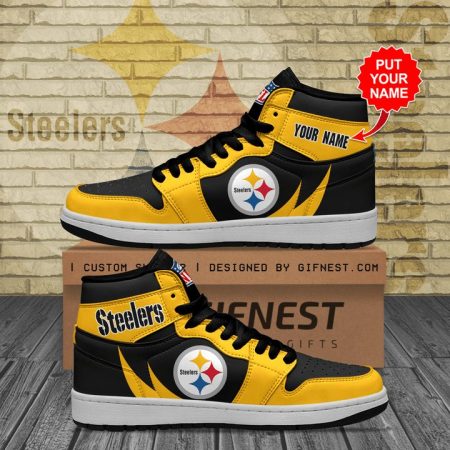 Pittsburgh Steelers NFL AJ1 High Sneakers Shoes For Men And Women
