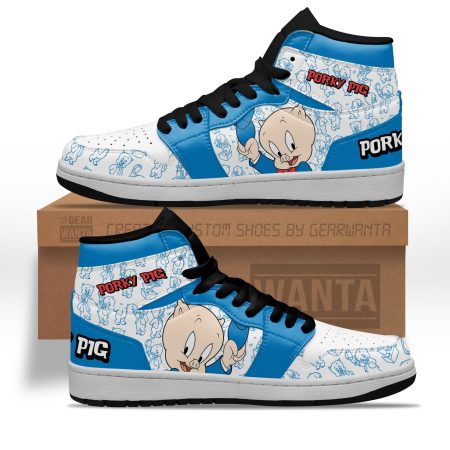 Porky Pig AJ1 High Sneakers Shoes For Men And Women