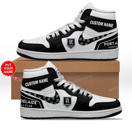 Port Adelaide Power AJ1 High Sneakers Shoes For Men And Women