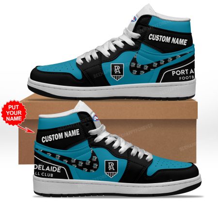 Port Adelaide Power AJ1 High Sneakers Shoes For Men And Women