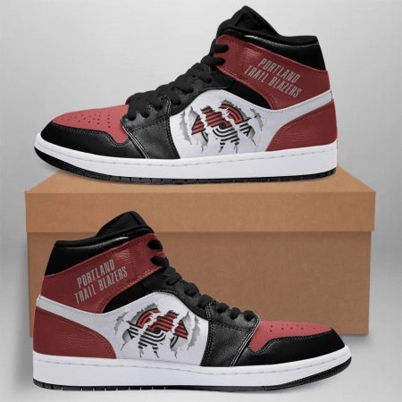 Portland Trail Blazers NBA AJ1 High Sneakers Shoes For Men And Women