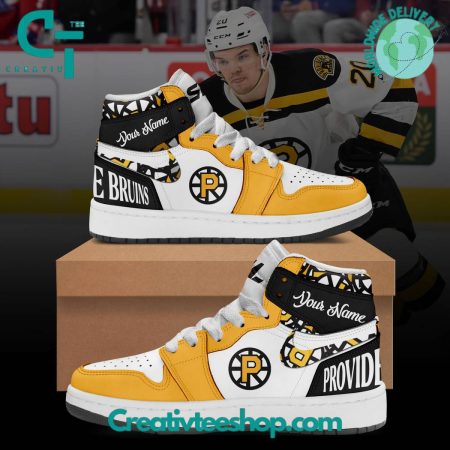 Providence Bruins  AJ1 High Sneakers Shoes For Men And Women