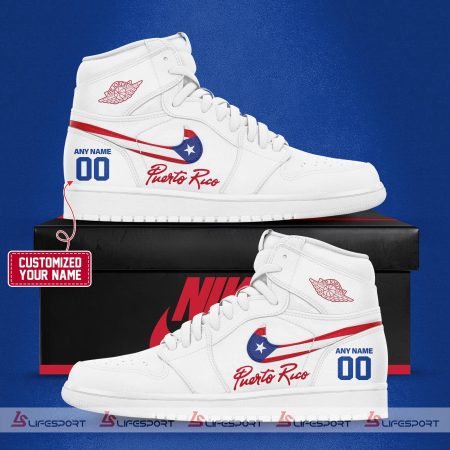 Puerto Rico AJ1 High Sneakers Shoes For Men And Women