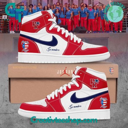Puerto Rico  AJ1 High Sneakers Shoes For Men And Women