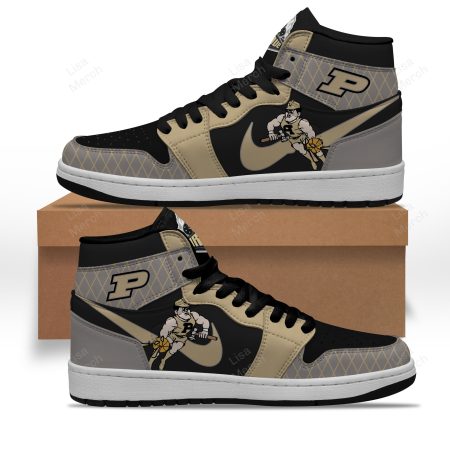 Purdue Boilermakers AJ1 High Sneakers Shoes For Men And Women