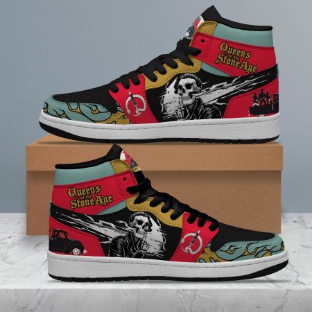 Queens Of The Stone Age AJ1 High Sneakers Shoes For Men And Women