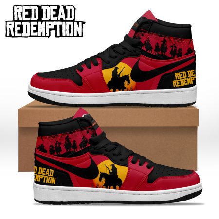 Red Dead Redemption AJ1 High Sneakers Shoes For Men And Women