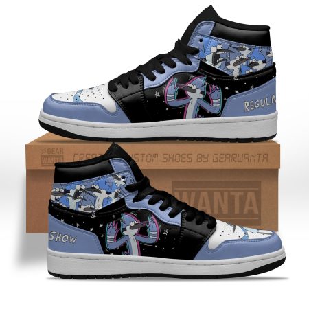 Regular Show Mordecai AJ1 High Sneakers Shoes For Men And Women