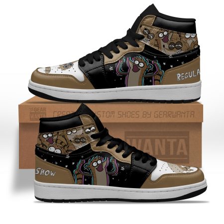 Regular Show Rigby AJ1 High Sneakers Shoes For Men And Women