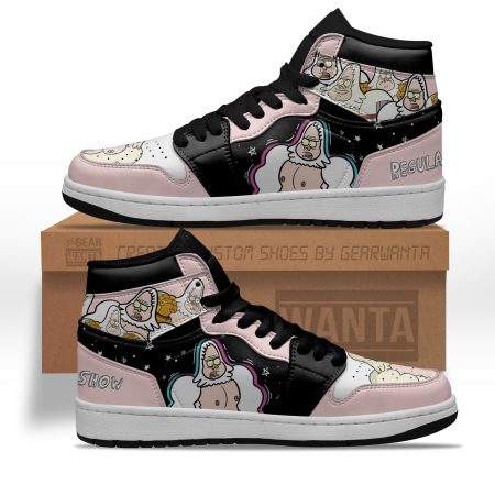 Regular Show Skips Walks AJ1 High Sneakers Shoes For Men And Women