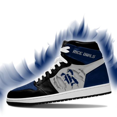 Rice Owls AJ1 High Sneakers Shoes For Men And Women