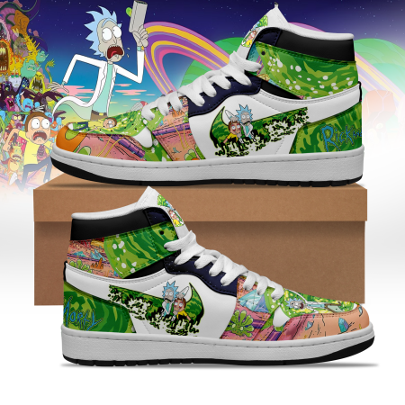 Rick And Morty AJ1 High Sneakers Shoes For Men And Women