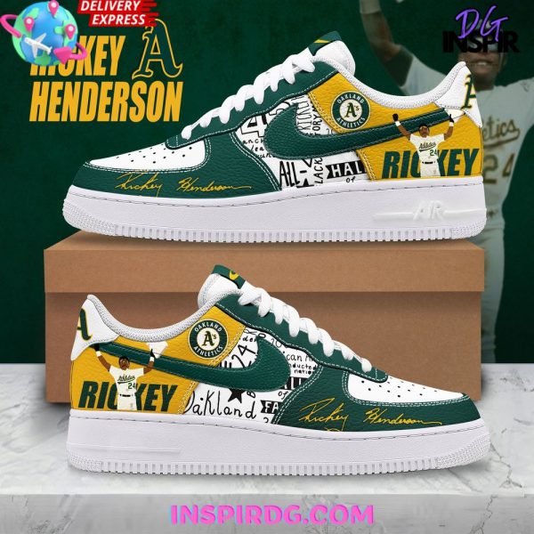 Rickey Henderson Limited Edition Nike Air Force 1 Rickey Henderson Air Low-Top Sneakers Shoes For Men And Women