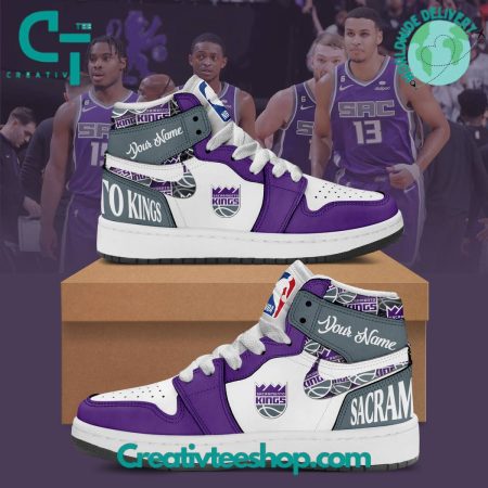 Sacramento Kings AJ1 High Sneakers Shoes For Men And Women