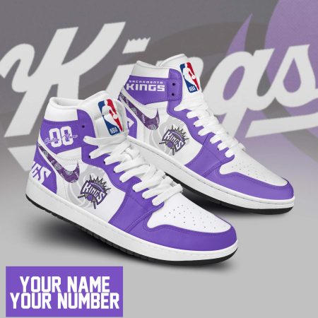 Sacramento Kings AJ1 High Sneakers Shoes For Men And Women