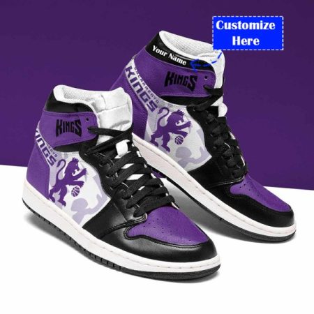 Sacramento Kings NBA AJ1 High Sneakers Shoes For Men And Women