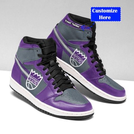 Sacramento Kings NBA AJ1 High Sneakers Shoes For Men And Women