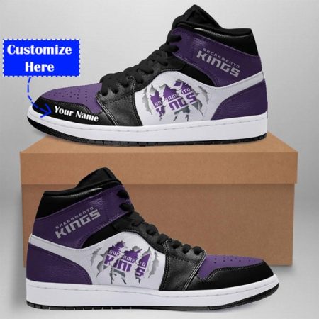 Sacramento Kings NBA AJ1 High Sneakers Shoes For Men And Women