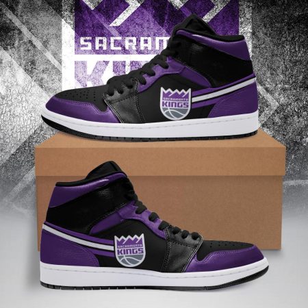Sacramento Kings NBA AJ1 High Sneakers Shoes For Men And Women