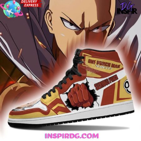 Saitama One Punch Man High Sneakers Shoes For Men And Women