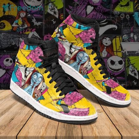 Sally Nightmare Before Christmas Halloween AJ1 High Sneakers Shoes For Men And Women