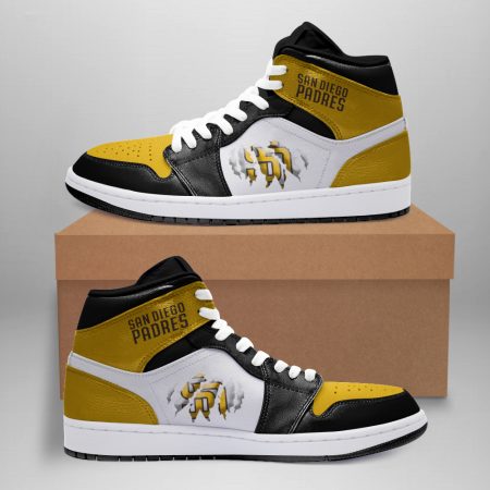 San Diego Padres AJ1 High Sneakers Shoes For Men And Women