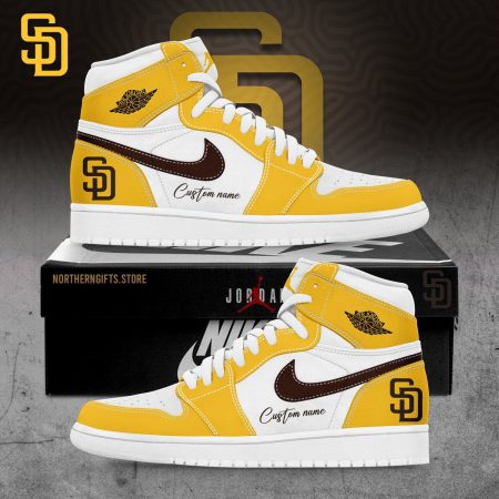 San Diego Padres AJ1 High Sneakers Shoes For Men And Women