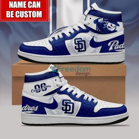 San Diego Padres AJ1 High Sneakers Shoes For Men And Women
