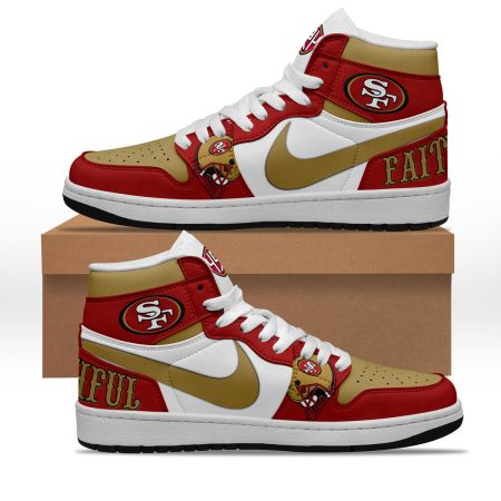 San Francisco 49ers AJ1 High Sneakers Shoes For Men And Women