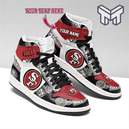 San Francisco 49ers AJ1 High Sneakers Shoes For Men And Women