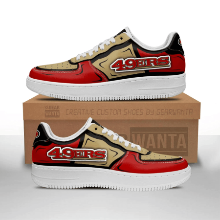 San Francisco 49ers NFL Air Low-Top Sneakers Shoes For Men And Women