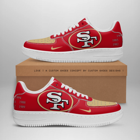 San Francisco 49ers NFL Air Low-Top Sneakers Shoes For Men And Women