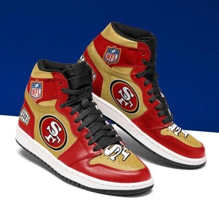 San Francisco 49ers NFL AJ1 High Sneakers Shoes For Men And Women