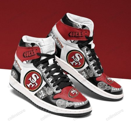 San Francisco 49ers NFL AJ1 High Sneakers Shoes For Men And Women