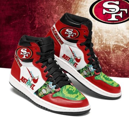 San Francisco 49ers NFL AJ1 High Sneakers Shoes For Men And Women