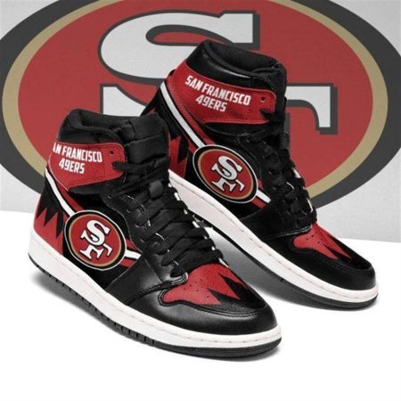 San Francisco 49ers NFL AJ1 High Sneakers Shoes For Men And Women