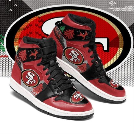 San Francisco 49ers NFL AJ1 High Sneakers Shoes For Men And Women