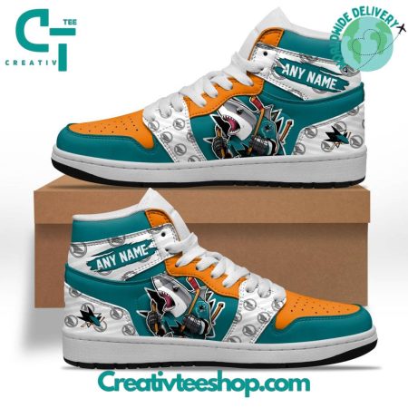 San Jose Sharks AJ1 High Sneakers Shoes For Men And Women