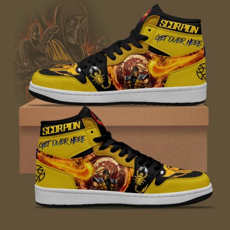 Scorpion Get Over Here AJ1 High Sneakers Shoes For Men And Women