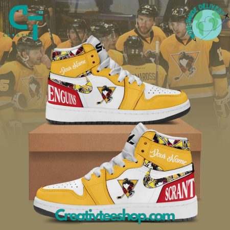 Scranton Penguins  AJ1 High Sneakers Shoes For Men And Women