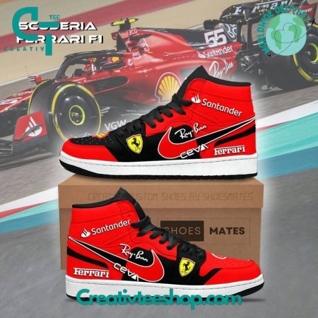 Scuderia Ferrari  AJ1 High Sneakers Shoes For Men And Women