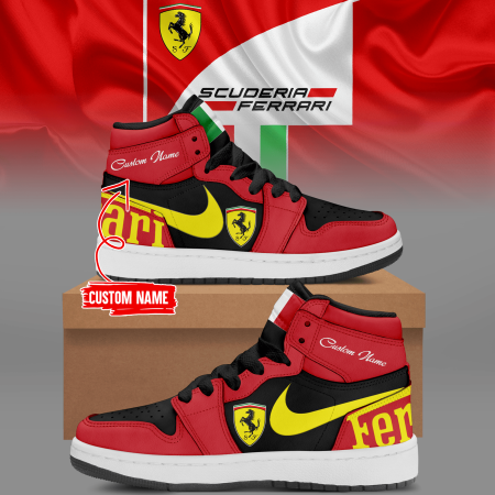 Scuderia Ferrari AJ1 High Sneakers Shoes For Men And Women