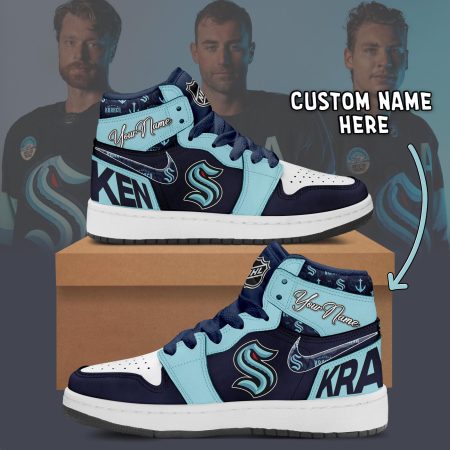 Seattle Kraken AJ1 High Sneakers Shoes For Men And Women