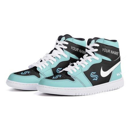 Seattle Kraken AJ1 High Sneakers Shoes For Men And Women
