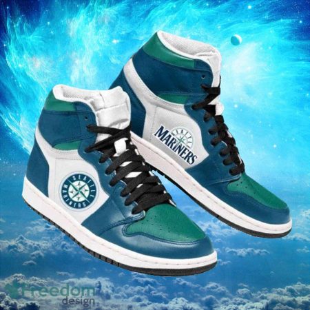 Seattle Mariners AJ1 High Sneakers Shoes For Men And Women