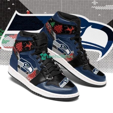 Seattle Seahawks NFL AJ1 High Sneakers Shoes For Men And Women
