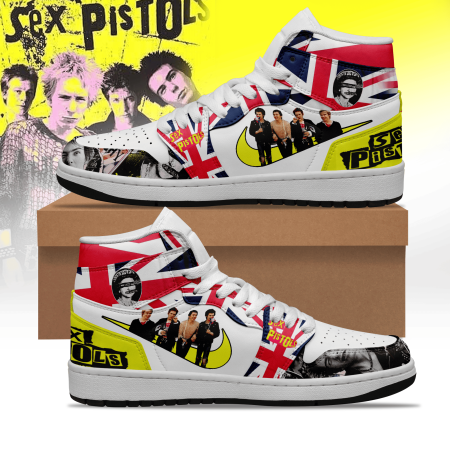 Sex Pistols AJ1 High Sneakers Shoes For Men And Women