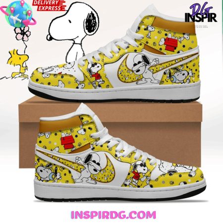 Snoopy AJ1 High Sneakers Shoes For Men And Women